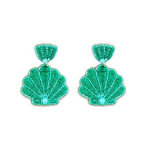 Beth Ladd Collections - Seashell Earrings in Turquoise