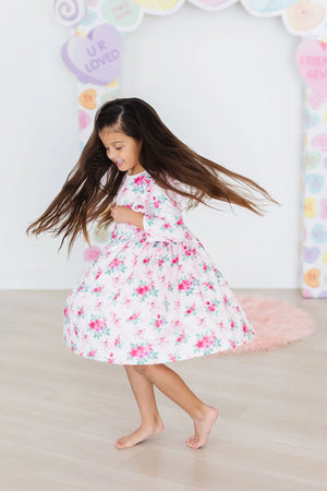 Mila & Rose Ruffle Twirl Dress in Gingham Bows