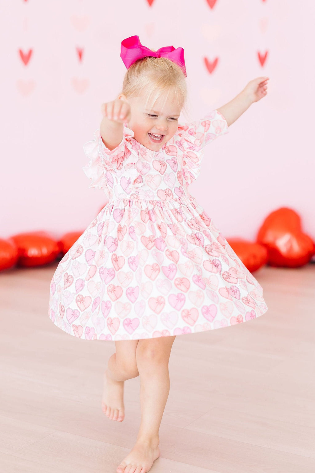 Mila & Rose Ruffle Twirl Dress in Melt My Heart