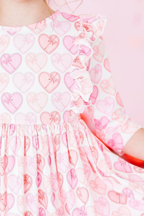 Mila & Rose Ruffle Twirl Dress in Melt My Heart