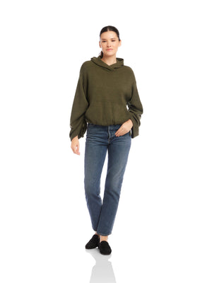 Fifteen Twenty Makenna Bubble Sweatshirt in Olive