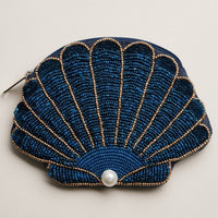 Frem Seashell Beaded Coin Purse with Pearl Accent - Multiple Colors!