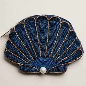 Frem Seashell Beaded Coin Purse with Pearl Accent - Multiple Colors!