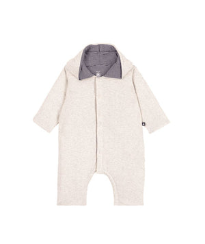 Petit Bateau Hooded Coverall in Oatmeal