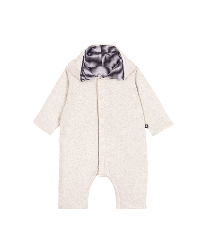 Petit Bateau Hooded Coverall in Oatmeal