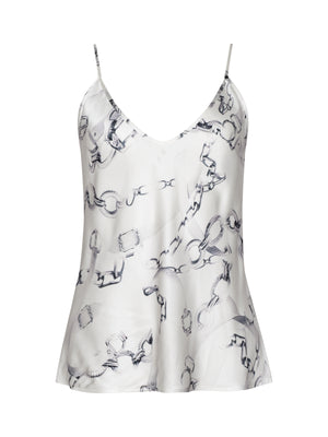 L'Agence Lexi Camisole in Ivory/Grey
