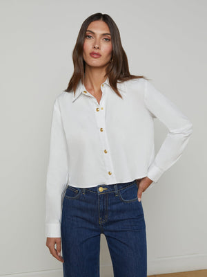 L'Agence Cosette High-Low Button Down Shirt