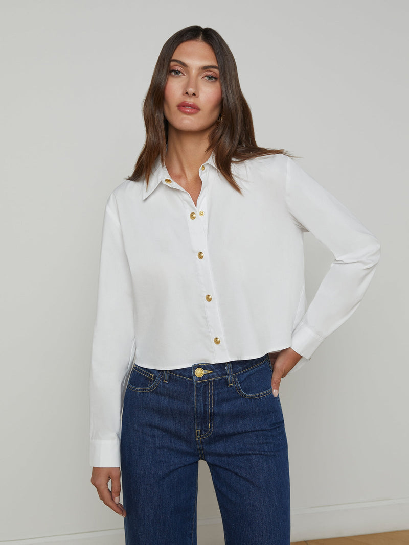 L'Agence Cosette High-Low Button Down Shirt
