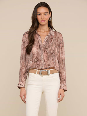 L'Agence Cosette Top in Western Snake Print