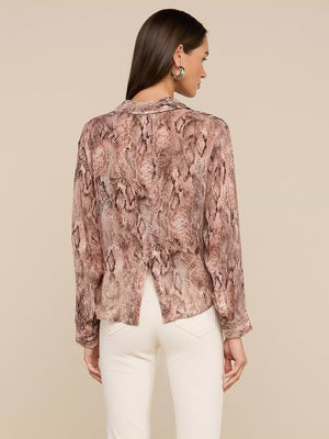 L'Agence Cosette Top in Western Snake Print