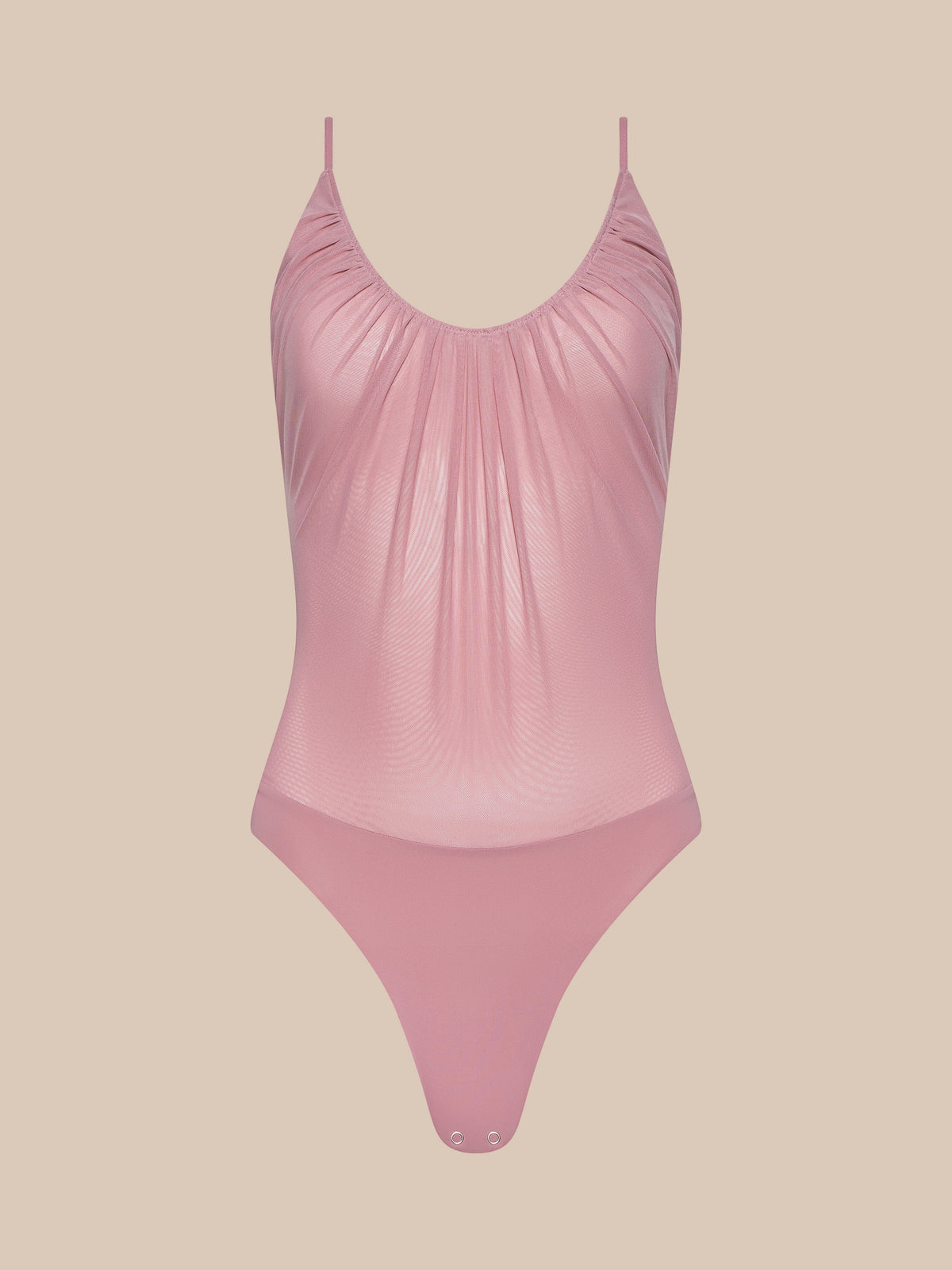 L'Agence Gelina Ruched Bodysuit in Lilac