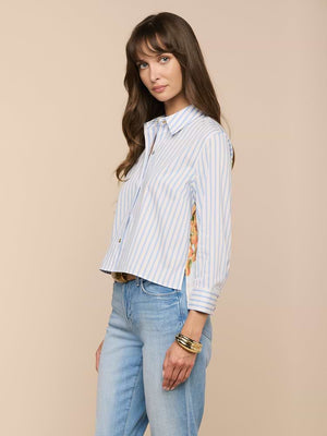 L'Agence Fawn Scarf Blouse in Multi Beach Scarf