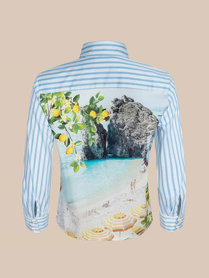 L'Agence Fawn Scarf Blouse in Multi Beach Scarf