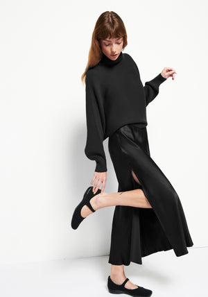 Nation Ltd Maribel Bias Skirt in Black
