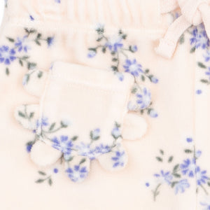 Angel Dear Hannah Velour Sweatshirt and Pant Set in Pink Floral