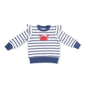 Angel Dear Ruffle Sweatshirt in Sailor Sea Creatures Applique