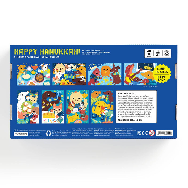 Mudpuppy Happy Hanukkah! Countdown Puzzle Set