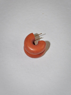 Binky and Lulu Frank Mini Chunk Hoop in Sienna