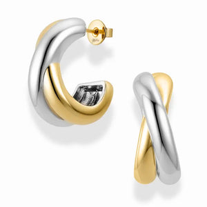 Mod + Jo Sullivan Two Toned Hoops in Gold/Silver
