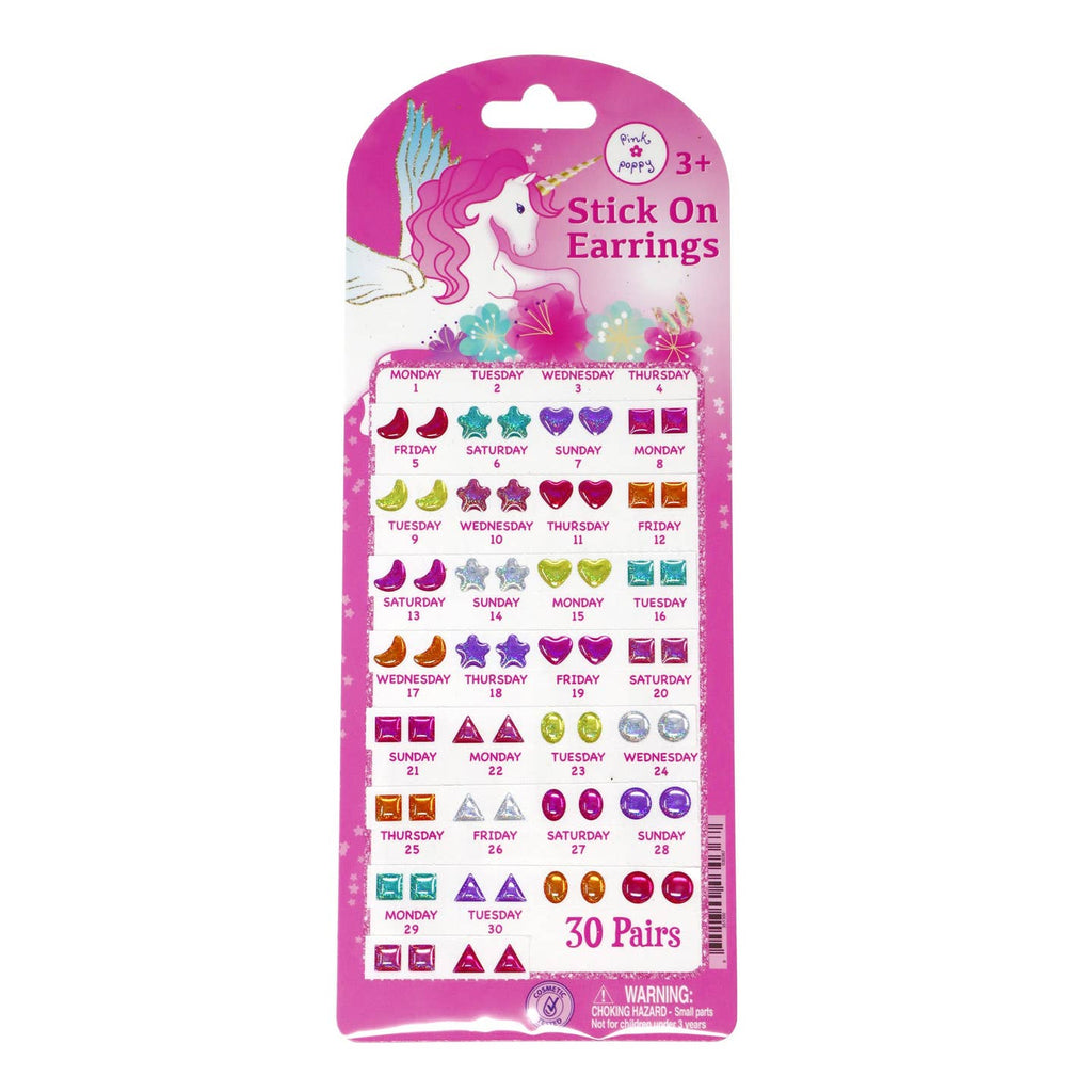 Pink Poppy Stick on Earrings - Multiple Styles!