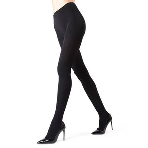 MeMoi Plush Lined Winter Tights in Black