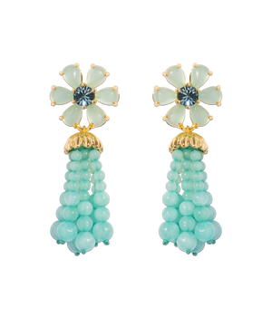 Loren Hope - Talia Tassel Earrings in Aqua