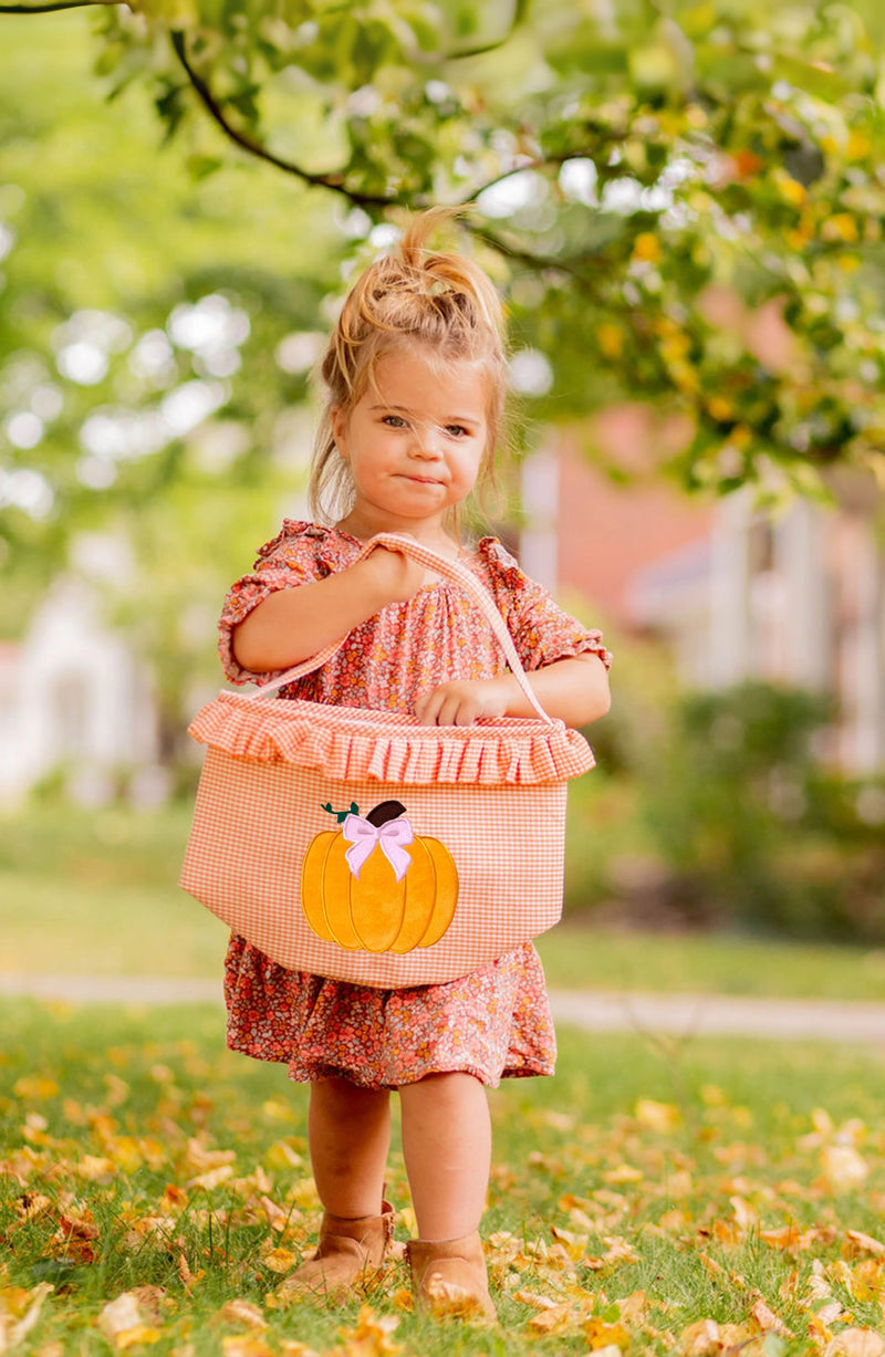 Bits & Bows Ruffle Bow Pumpkin Tote