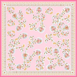 Jessie Zhao New York Double Sided Silk Scarf in Blush Charm