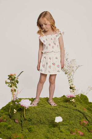 Miles the Label Woven Top in Off White