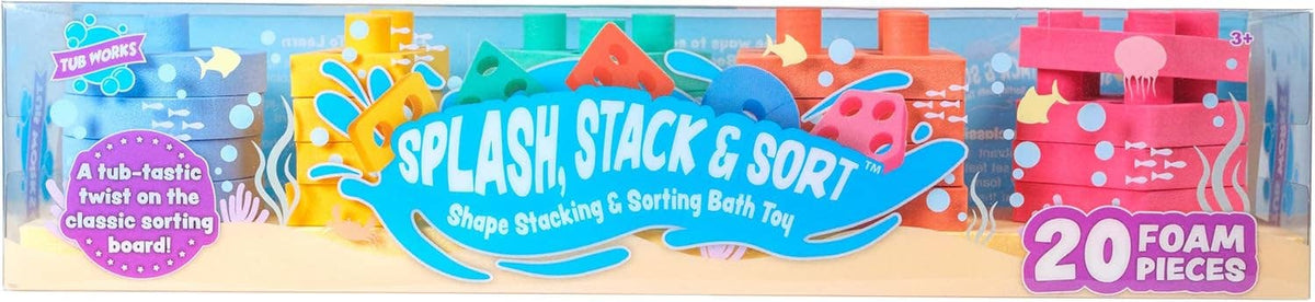 Tub Works Splash, Stack & Sort™ Shape Sorter & Stacking Toddler Bath Toy