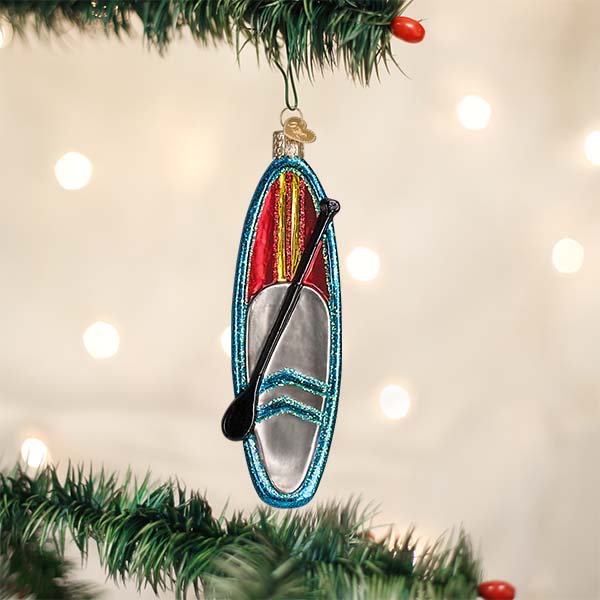 Old World Christmas Stand Up Paddle Board Ornament