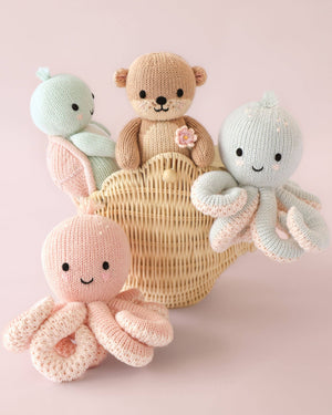 Cuddle + Kind Baby Octopus in Soft Coral Pink