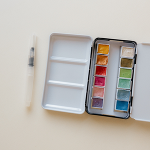 Bailey Rae Studio 12 Color Travel Metallic Watercolor Paint Palette