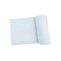 Angel Dear Swaddle Blanket in Tiny Cherry Stripe