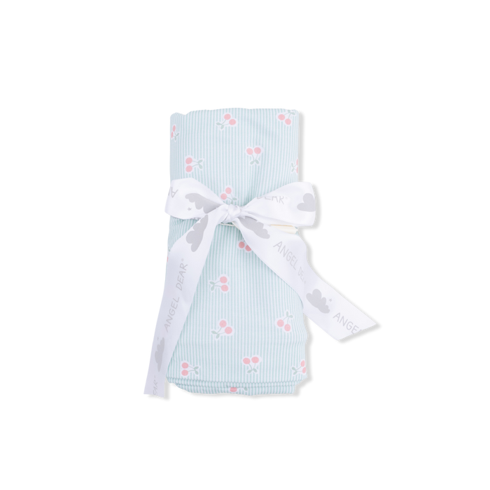 Angel Dear Swaddle Blanket in Tiny Cherry Stripe