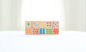 Bannor Toys Number + Shapes Wooden Block Set