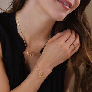 GoldFi 18k Gold Filled Linked CZ Necklace