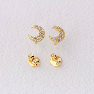 GoldFi Mini Crescent Moon Stackable Earrings