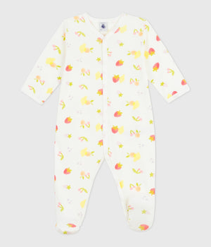 Petit Bateau Snap Front Footie in Tuti Frutti