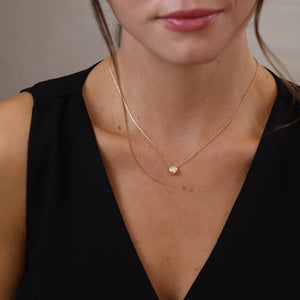 GoldFi 18k Gold Filled Solitaire CZ Necklace