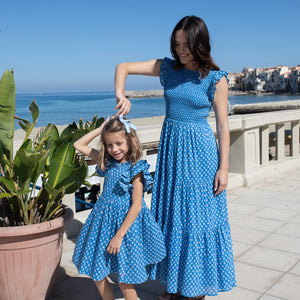 Pink Chicken Womens Sen Dress in Blue Tear Drop