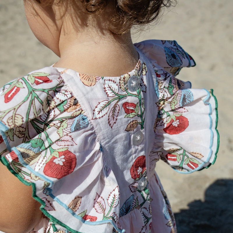 Pink Chicken Baby Raphaela Dress Set in Multi Bouquet Floral