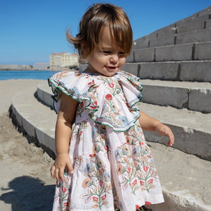 Pink Chicken Baby Raphaela Dress Set in Multi Bouquet Floral