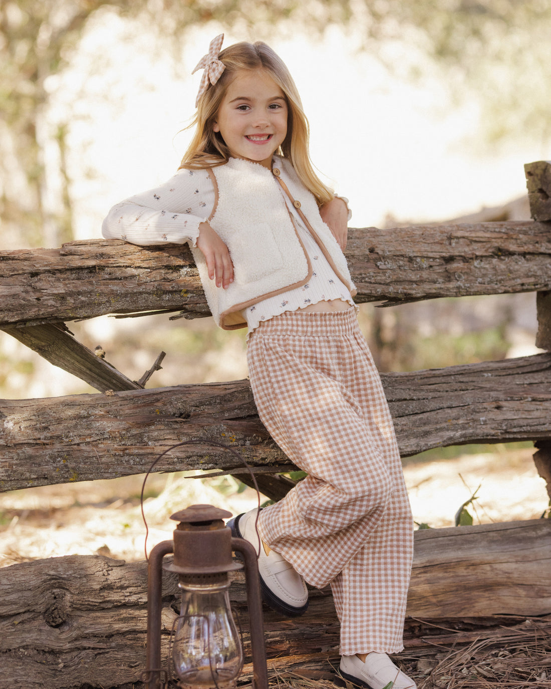 Rylee + Cru Sherpa Vest in Natural