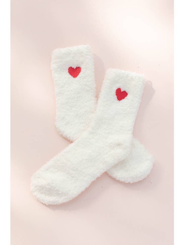 Space 46 Adult Valentine's Embroidery Heart Socks