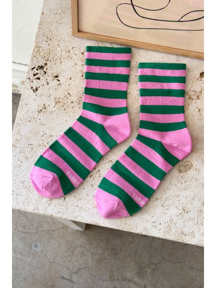 Pink/Green Stripe