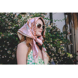 Jessie Zhao New York Double Sided Silk Scarf in Jungle Gathering