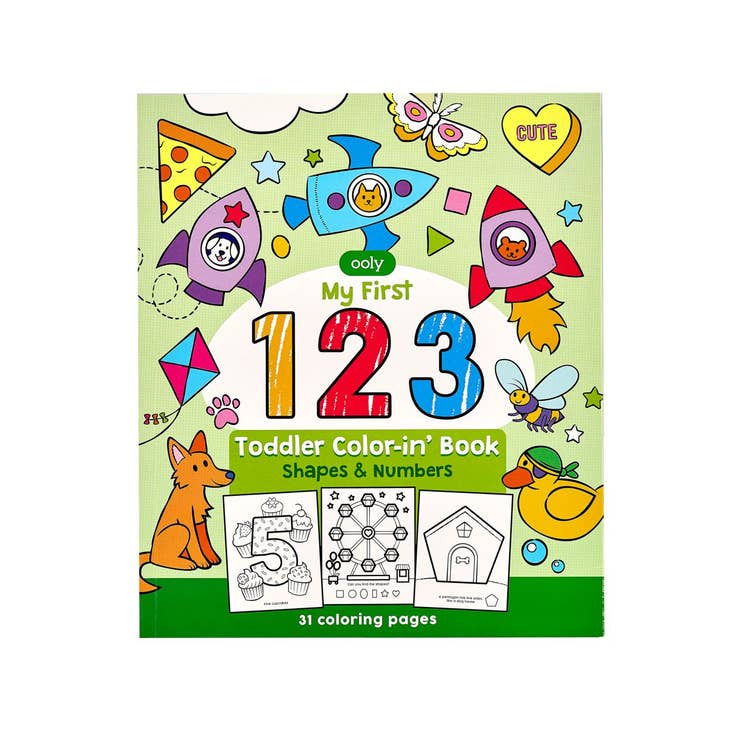 Ooly 123: Shapes & Numbers Toddler Coloring Book