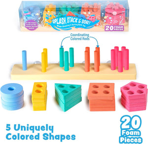 Tub Works Splash, Stack & Sort™ Shape Sorter & Stacking Toddler Bath Toy