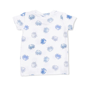 Angel Dear Loungewear Short Set in Blue Crabs